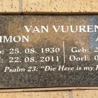 VUUREN Simon, van 1930-2011 &amp; Annie 1931-2015