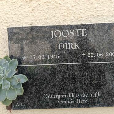 JOOSTE Dirk 1945-2009