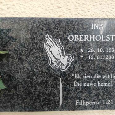 OBERHOLSTER Ina 1930-2001
