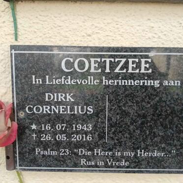 COETZEE Dirk Cornelius 1943-2016