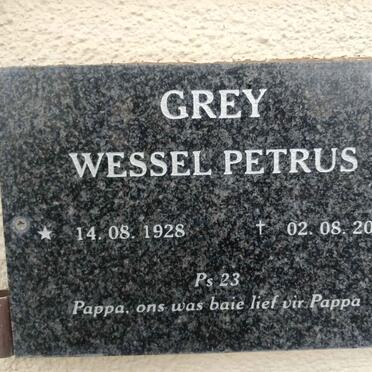 GREY Wessel Petrus 1928-2013