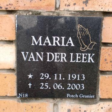 LEEK Maria, van der 1913-2003