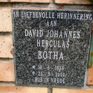 BOTHA David Johannes Hercules 1945-2004