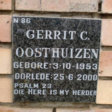 OOSTHUIZEN Gerrit C. 1953-2000