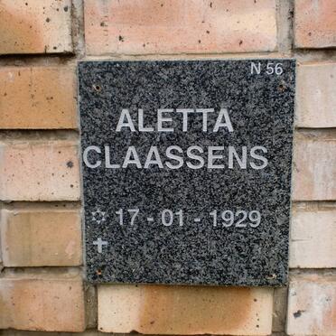 CLAASSENS Aletta 1929-