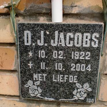 JACOBS D.J. 1922-2004