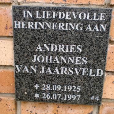 JAARSVELD Andries Johannes, van 1925-1997