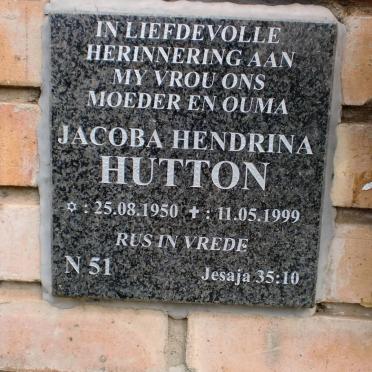 HUTTON Jacoba Hendrina 1950-1999