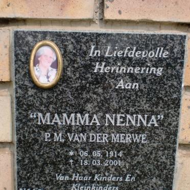 MERWE P.M., van der 1914-2001