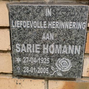 HOMANN Sarie 1925-2005