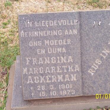 ACKERMAN Francina Margaretha 1901-1973