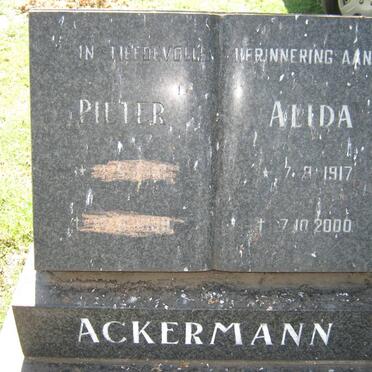 ACKERMANN Pieter 1913-1989 &amp; Alida 1917-2000