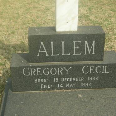 ALLEM Gregory Cecil 1964-1994
