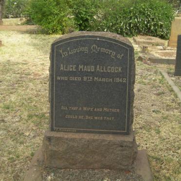 ALLCOCK Alice Maud -1942