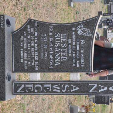 ASWEGEN Hester Susanna, van nee KACHELHOFFER 1957-1998