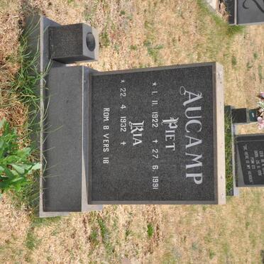 AUCAMP Piet 1922-1991 &amp; Ria 1932-