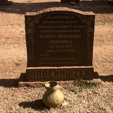 BROEKHUIZEN Albert Hermanus Johannes 1873-1955