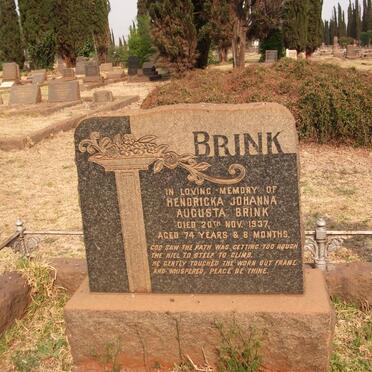 BRINK Hendricka Johanna Augusta -1937