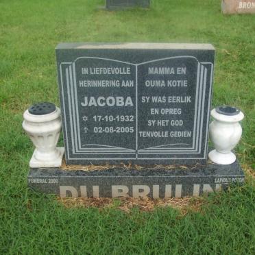 BRUIJN Jacoba, du 1932-2005