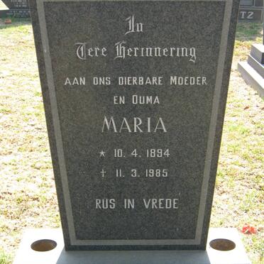 BRITZ Maria 1894-1985