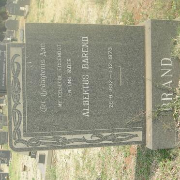 BRAND Albertus Barend 1932-1973