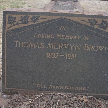 BROWN Thomas Mervyn 1892-1951