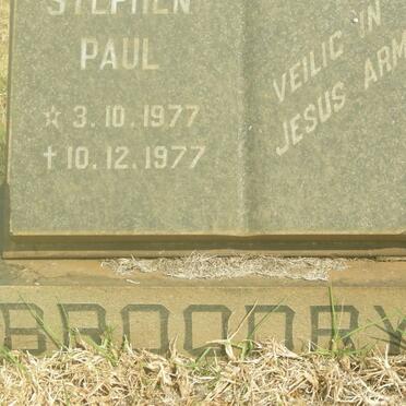 BROODRYK Stephen Paul 1977-1977