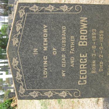 BROWN George 1893-1959