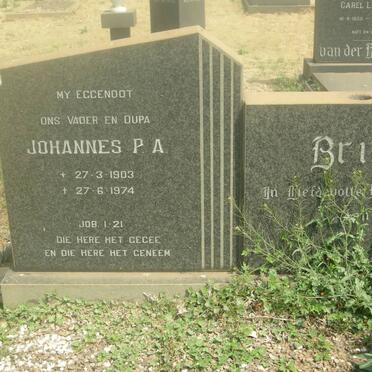 BRITS Johannes P.A. 1903-1974 &amp; Johannes P. 1906-1985