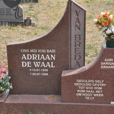 BREDA Adriaan de Waal, van 1958-1998