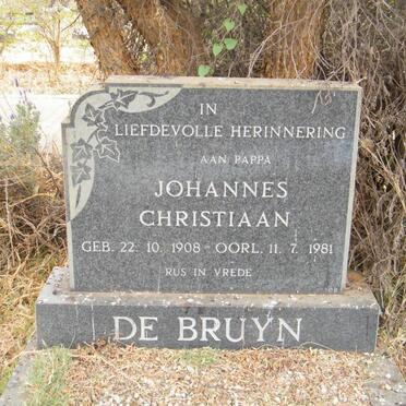 BRUYN Johannes Christiaan, de 1908-1981
