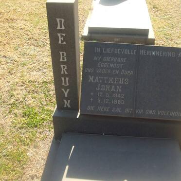 BRUYN Mattheus Johan, de 1942-1983