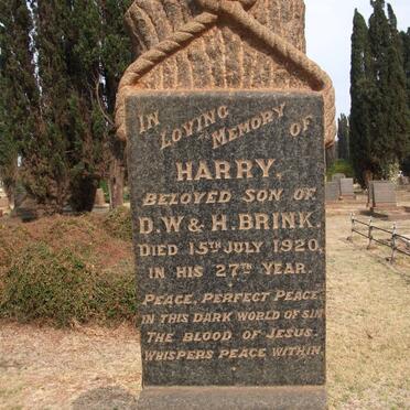 BRINK Harry -1920