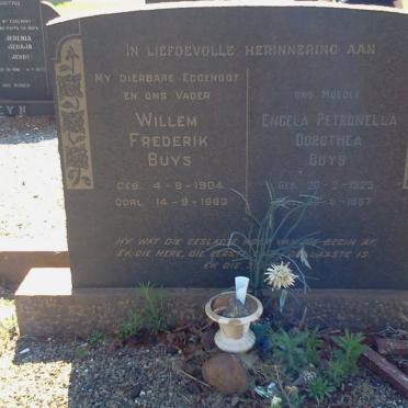BUYS Willem Frederik 1904-1963 &amp; Engela Petronella Dorothea 1923-1987