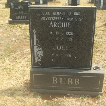 BUBB William Archibold 1920-1993