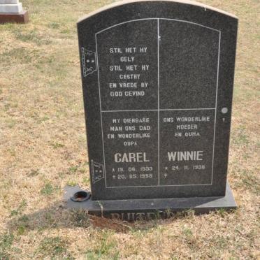 BUITENDAG Carel 1933-1998 &amp; Winnie 1936-