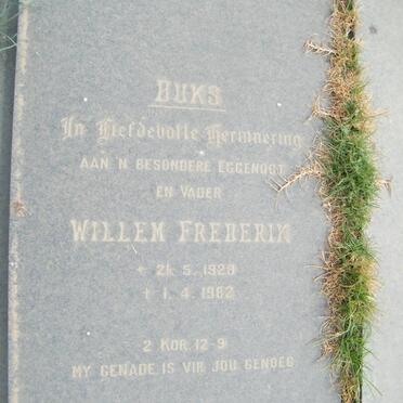 BURGER Willem Frederik 1929-1982 &amp; Anna Maria 1931-