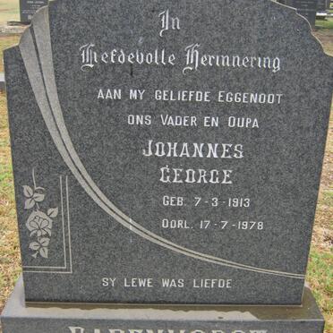 BADENHORST Johannes George 1913-1978