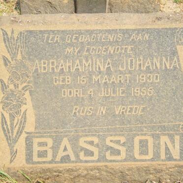BASSON Abrahamina Johanna 1930-1955