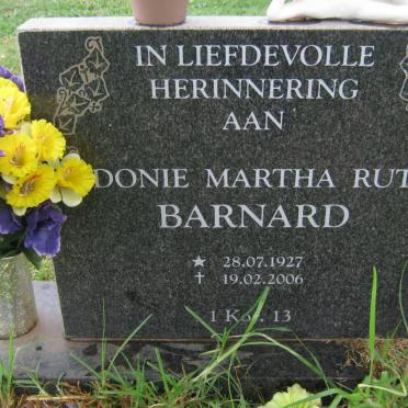 BARNARD Donie Martha Ruth 1927-2006