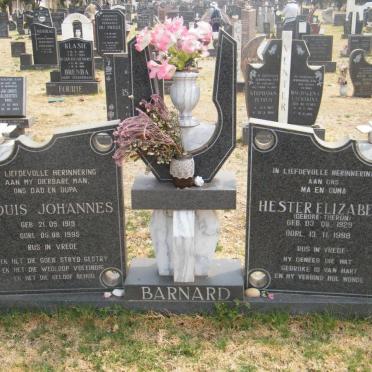 BARNARD Louis Johannes 1919-1995 &amp; Hester Elizabeth THERON 1929-1998