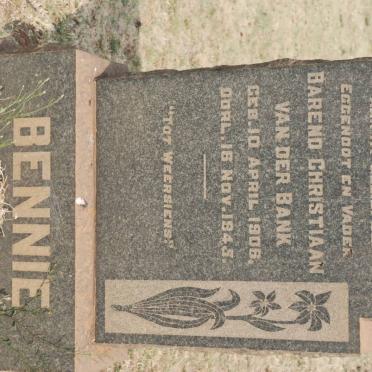 BANK Barend Christiaan, van der 1906-1945