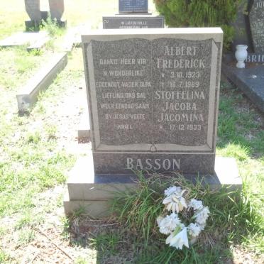 BASSON Albert Frederick 1923-1989 &amp; Stoffelina Jacoba Jacomina 1933-
