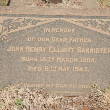 BANNISTER John Henry Elliott 1865-1945