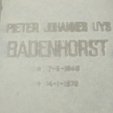 BADENHORST Pieter Johannes Uys 194?-1979