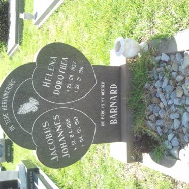 BARNARD Jacobus Johannes 1935-1992 &amp; Helena Dorothea 1937-1991