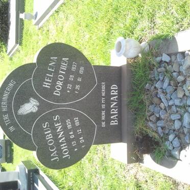 BARNARD Jacobus Johannes 1935-1992 &amp; Helena Dorothea 1937-1991