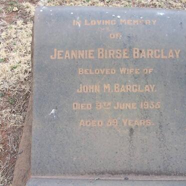 BARCLAY Jeannie Birse -1935