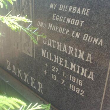 BAKKER Catharina Wilhelmina 1916-1982