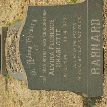 BARNARD Alvina Florence Charlotte 1904-1973